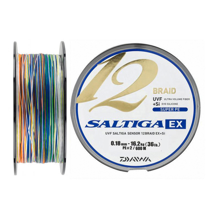 Daiwa Saltiga 12 EX+Si Línea Trenzada Multi Colour 600m