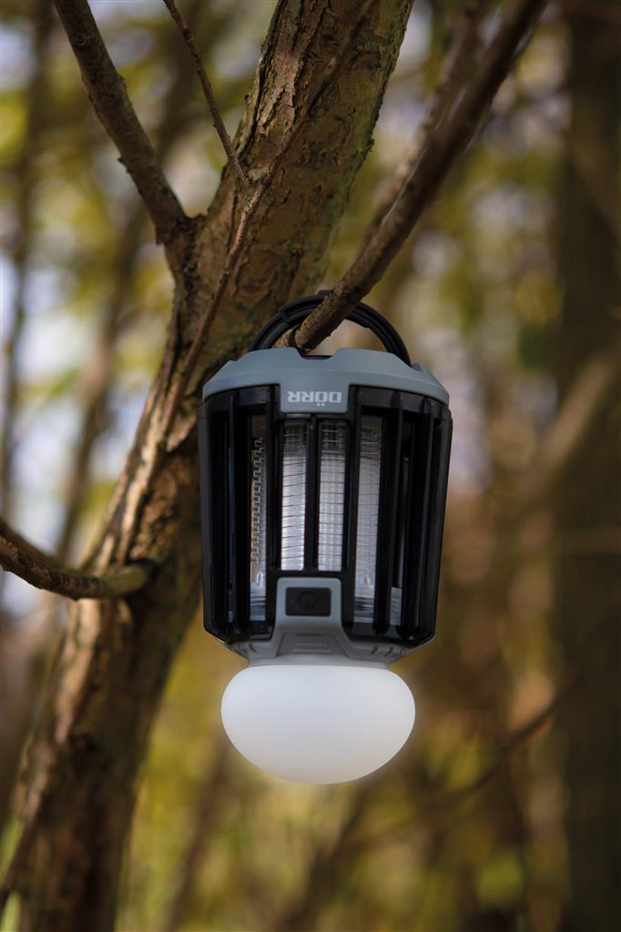 DÖRR Linterna LED para Campamento Anti Mosquito MX-9, lámpara de camping con luz ultravioleta anti-mosquitos, perfecta para la pesca nocturna y las vacaciones.