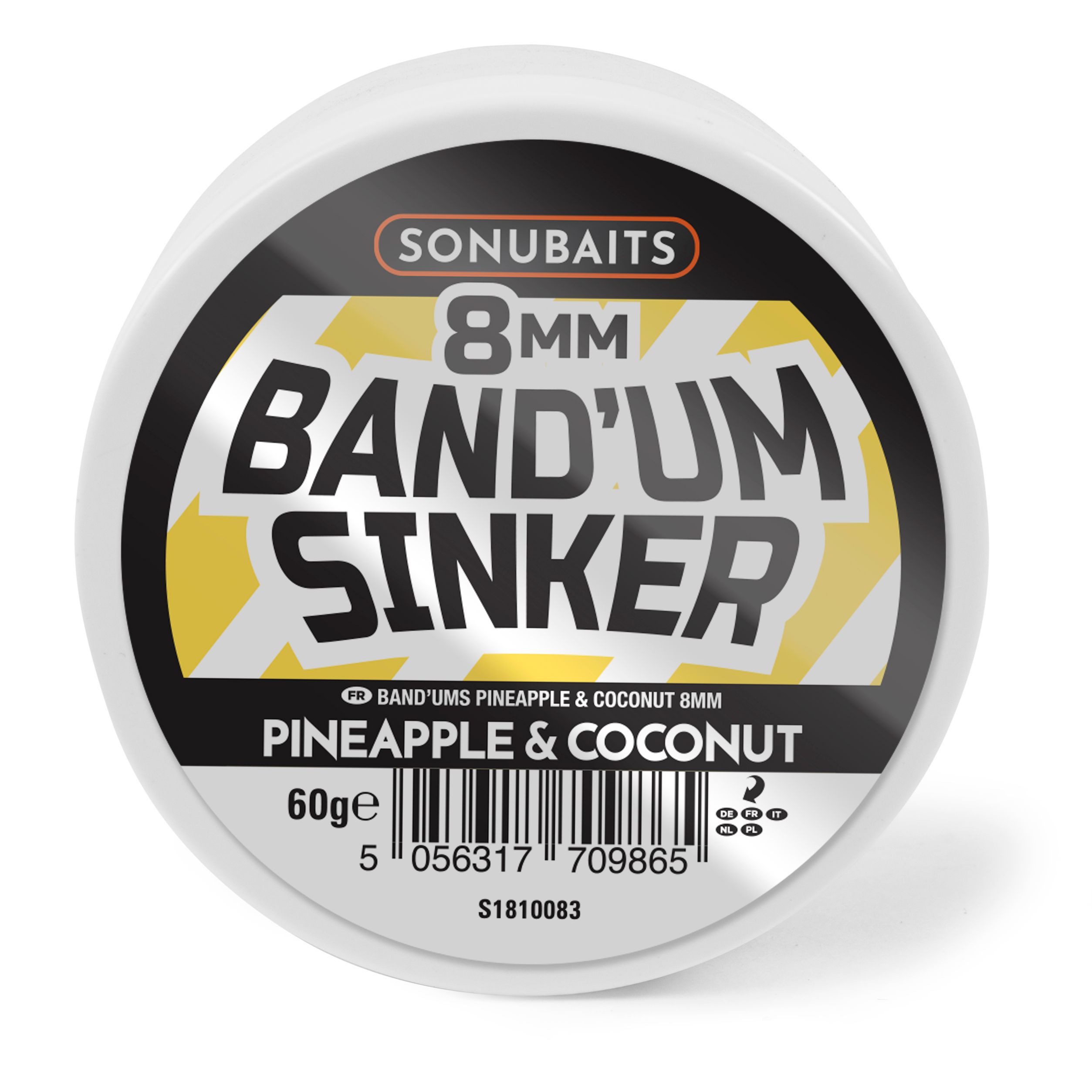 Sonubaits Band'um Sinker Boilies para Pez Blanco 8mm - Pineapple & Coconut