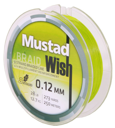 Mustad Wish Braid 8 Strand 250m Chartreuse