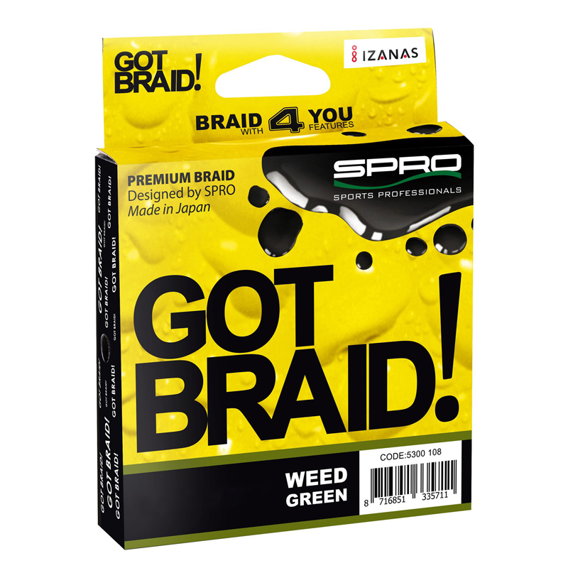 Spro Got Braid! 1500m Línea trenzada - Weed Green