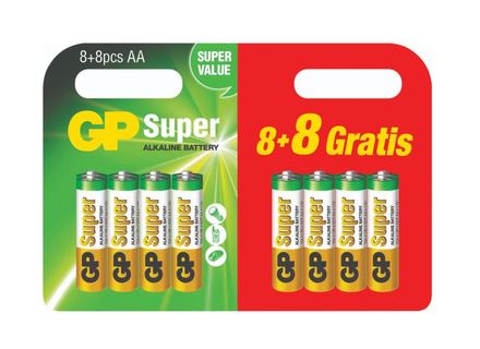 GP AA Baterías Alcalinas (16 piezas)