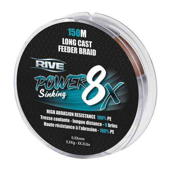 Rive Power 8X Sinking Braid 150 m Línea Trenzada