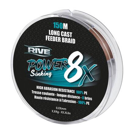 Rive Power 8X Sinking Braid 150 m Línea Trenzada