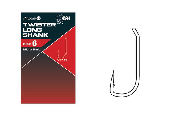 Nash Twister Long Shank Anzuelo para Carpa