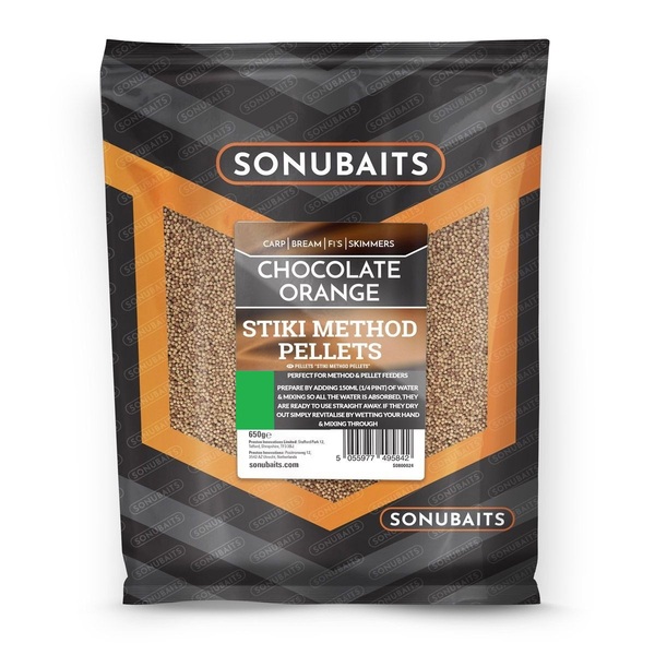 Sonubaits Stiki Chocolate Orange Method Pellets 4mm (650 g)