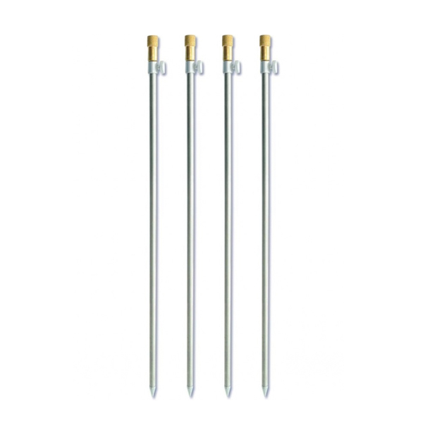 Zebco Bank Stick RVS 60-100cm, 4 piezas