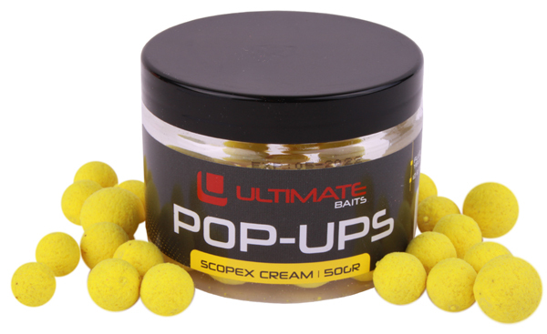 Ultimate Baits Fluo Pop Ups 12+15mm - Amarillo Scopex