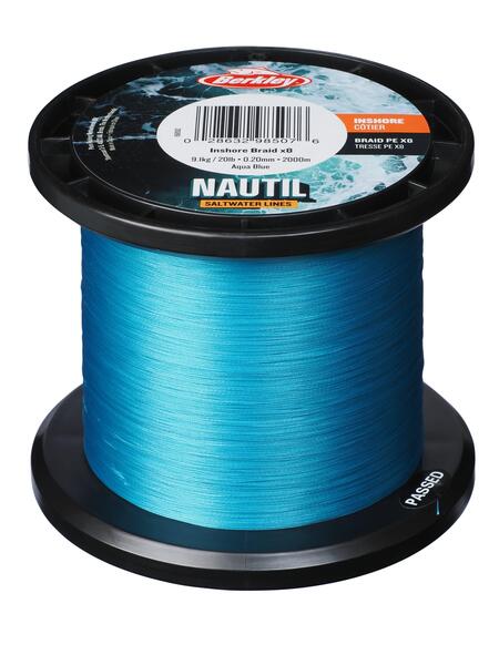 Berkley Nautil Inshore x8 Línea Trenzada Aqua Blue 2000m