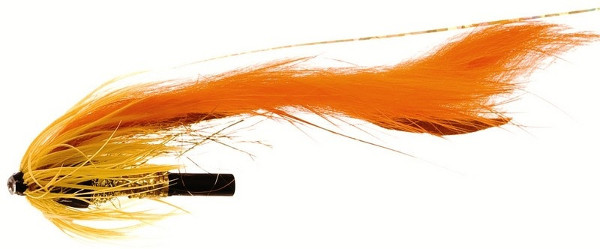 Unique Flies Jetstream Zonker, tubefly para la pesca de perca a mosca, cacho y trucha - Dirty Orange