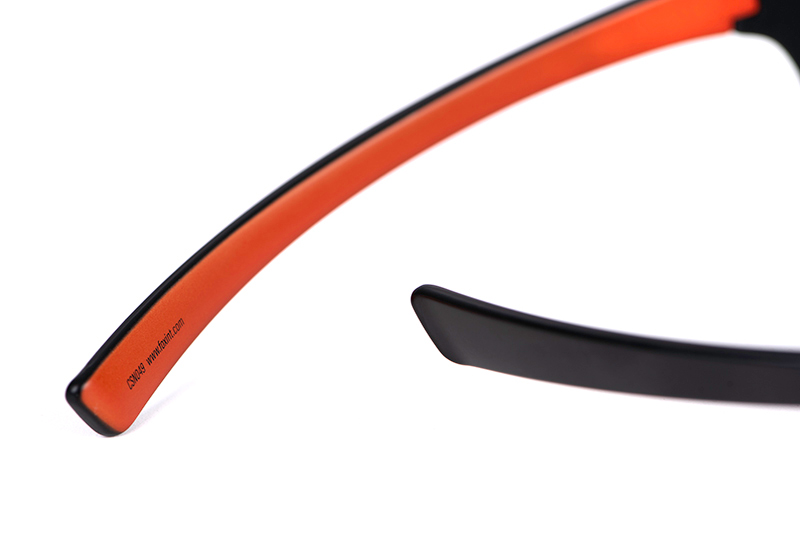 Fox Collection Wraps Gafas de Sol - Negro/Naranja (lente gris)