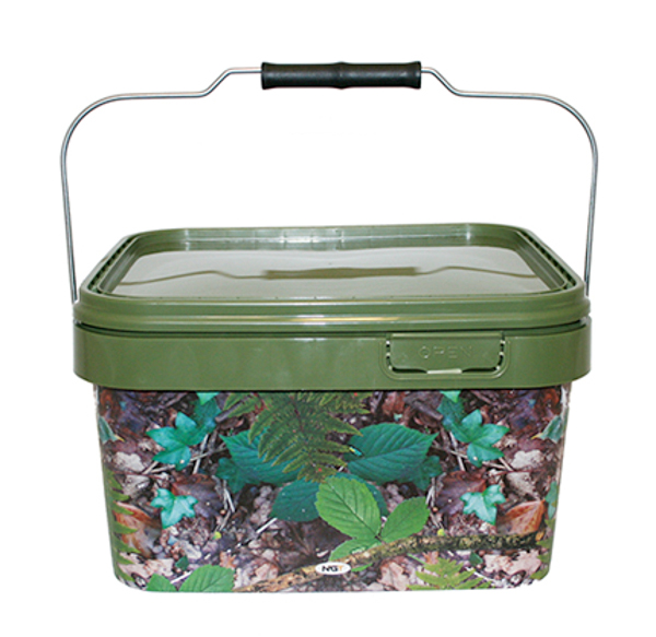 Carp Tacklebox, con el mejor equipo para carpas - NGT Camo Square Bucket 5L