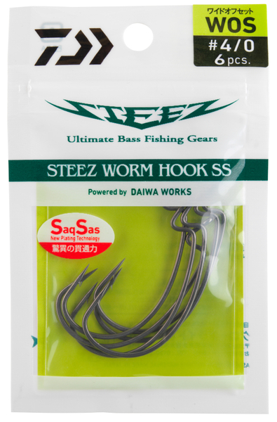 Daiwa Steez Worm Hook SS WOS Anzuelo para Depredador