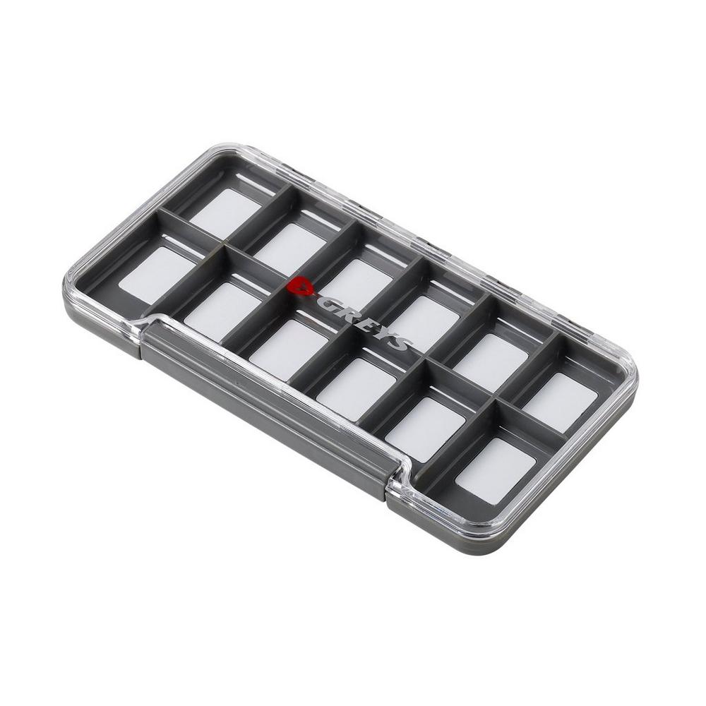 Greys Slim Waterproof Caja de Moscas Tacklebox - 12 Compartimentos