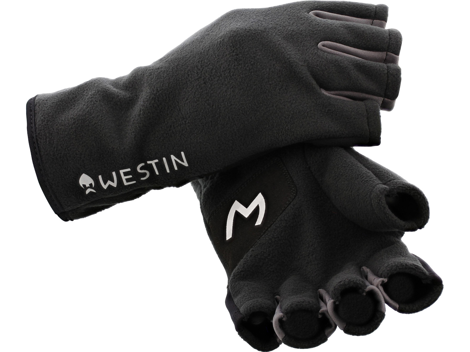 Westin HLF Guantes de Pesca de Forro Polar Color Negro de Carbón