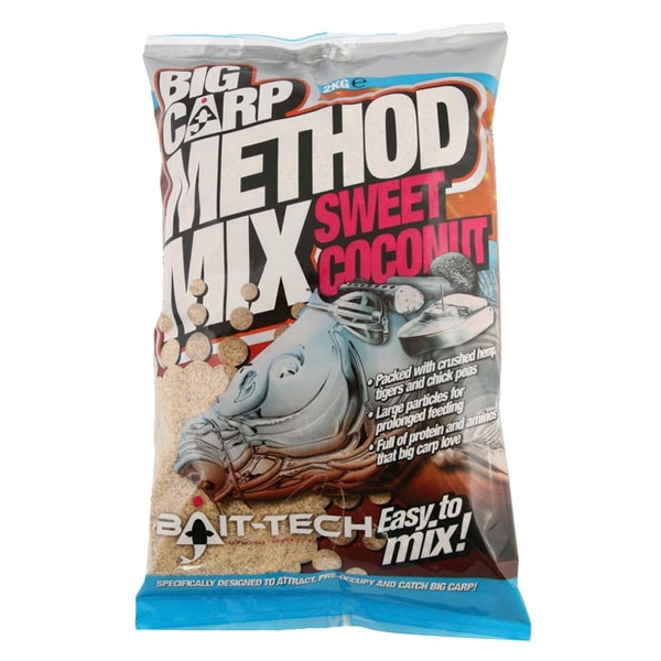 Bait-Tech Big Carp Method Mix Cebo (2kg) - Sweet Coconut