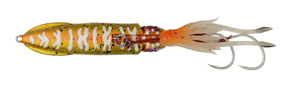 Savage Gear Swim Squid Inchiku Señuelo para Mar 9.7cm (150g) - Orange Gold Glow