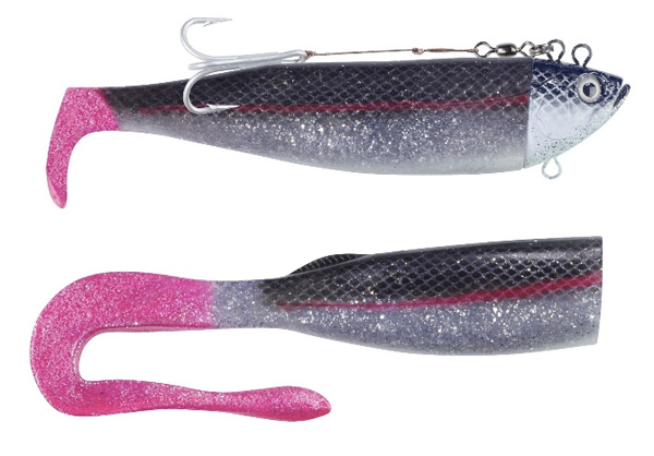 Balzer Adrenalin Arctic Shad 150g - BlackSilverGlitter/Pink Tail