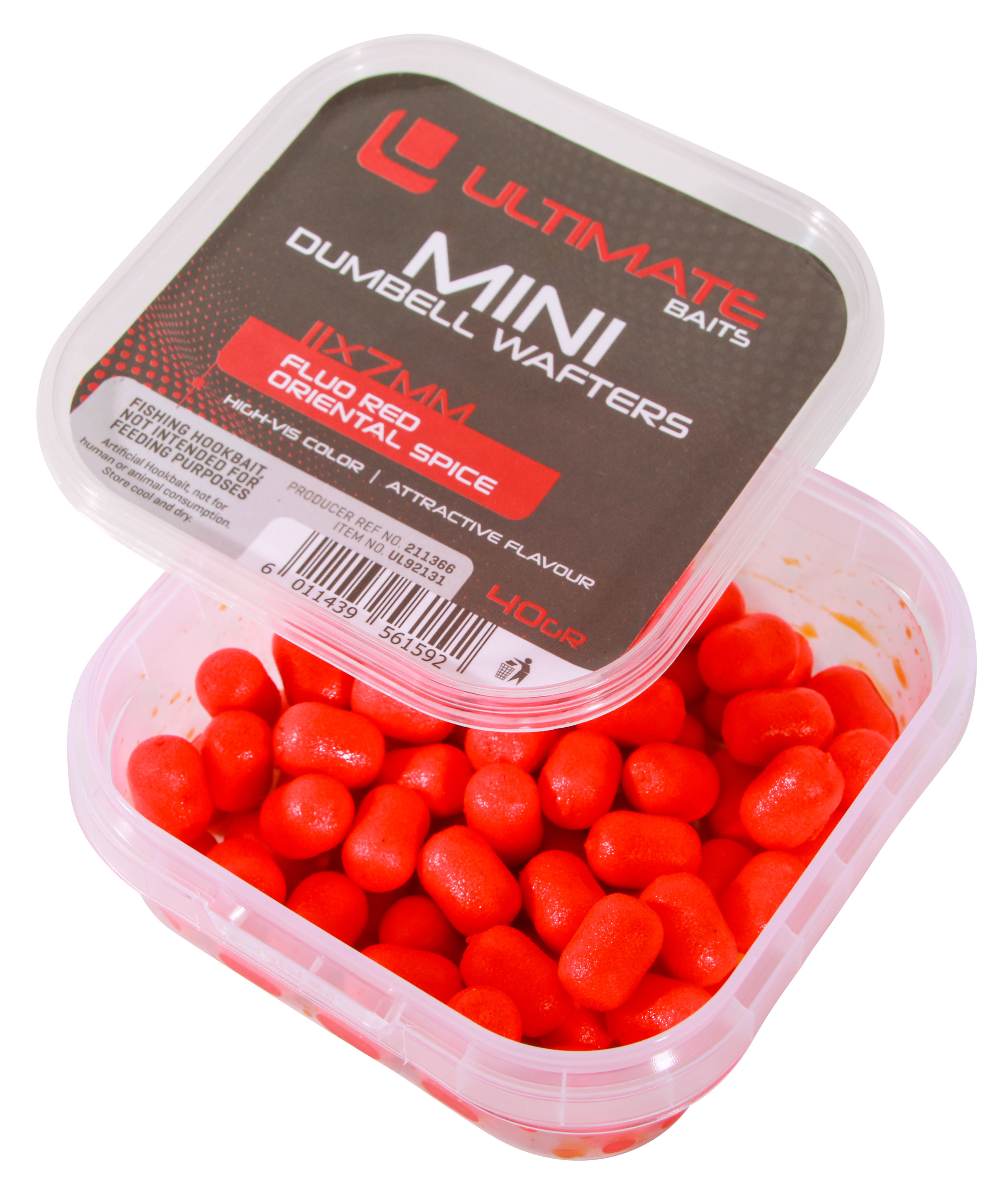 Ultimate Baits - Mini Fluo Dumbell Wafters 11x7mm - Oriental Spice