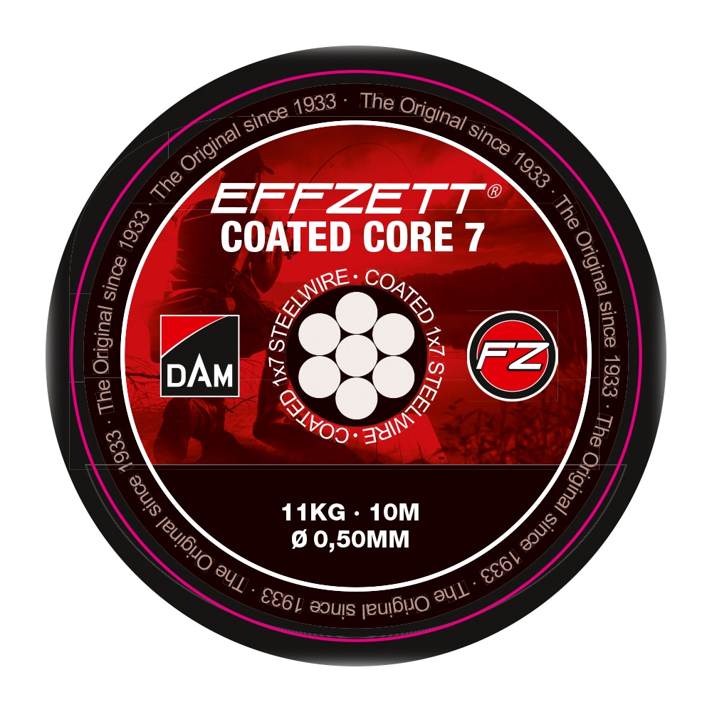 Dam Effzett Coated Core49 Alambre de Acero 10 m Brown