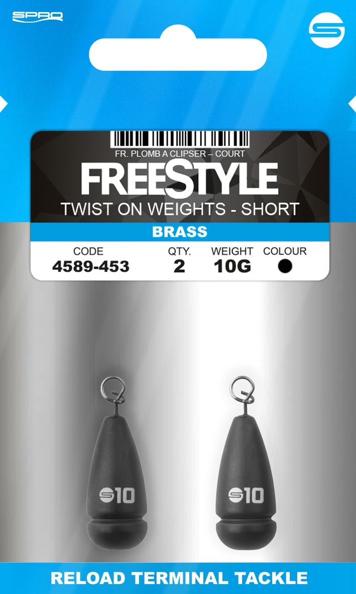 Spro Freestyle Twist On Weights Short Brass (2 piezas)
