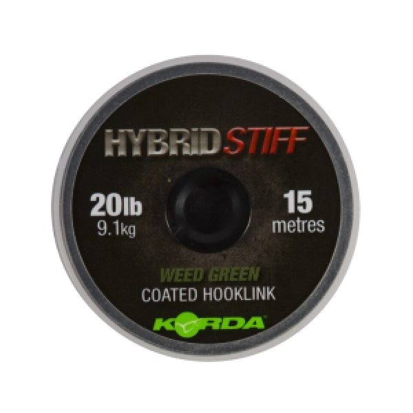 Korda Hybrid Stiff Trenzado Recubierto - Weedy Green (15m)