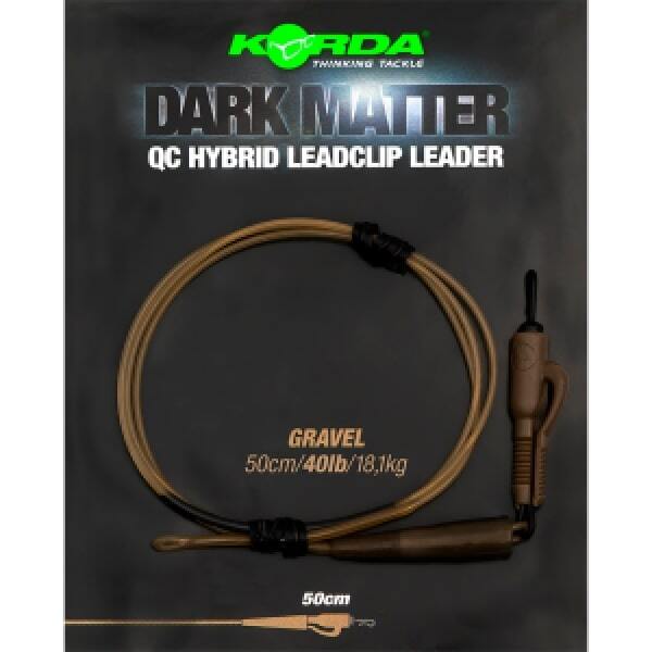 Korda Dark Matter Líder QC Clip Híbrido - Gravel