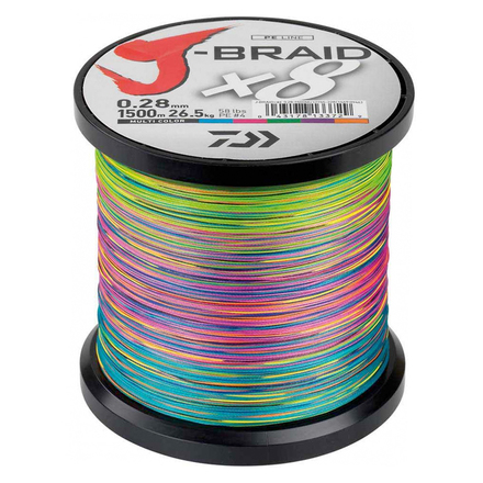 Daiwa J-Braid X8 Línea Trenzada Multi Colour 1500m