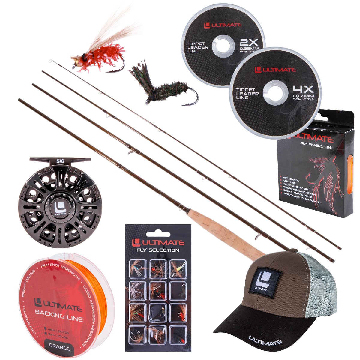 Ultimate Drifter Fly Combo Set para Pesca con Mosca