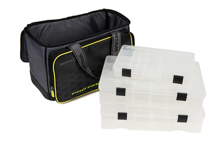 Matrix Ethos Feeder Case Bolsa para Pesca de Pez Blanco (Incl. 3 tackleboxes)