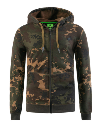 Korda Zip Hoodie Dark Kamo Sweater de Pesca