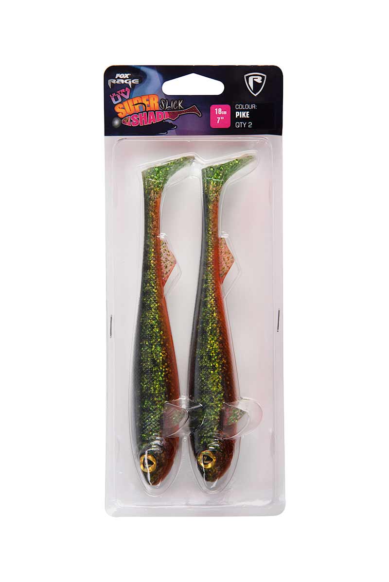 Fox Rage Super Slick Shad 18cm 2pcs - UV Pike