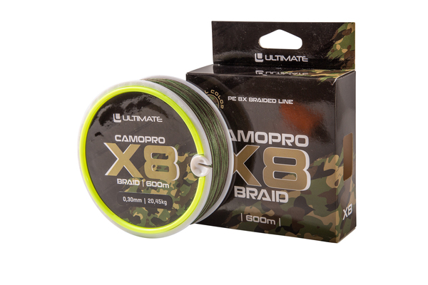 Ultimate Camopro X8 Braid Línea Trenzada para Carpa (600m)