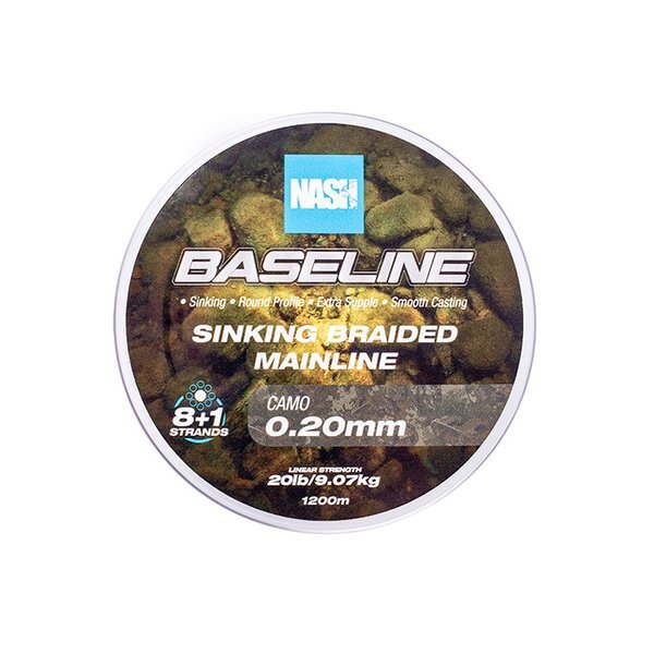 Nash TT Baseline Sinking Braid UV Yellow Línea Trenzada (1200m)