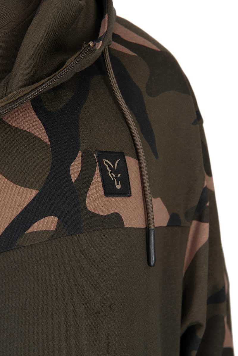 Fox LW Khaki/Camo Split Zip Hoody Sweater de Pesca