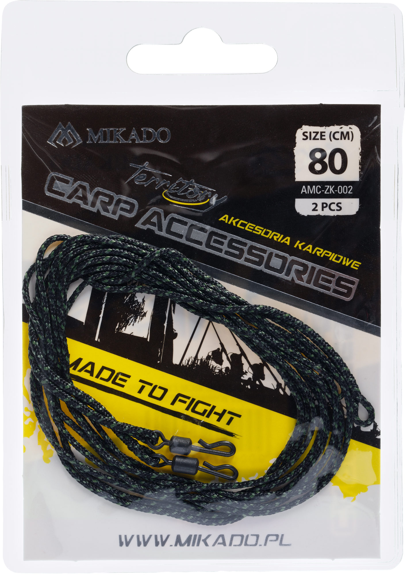 Mikado Líder para Carpa Leadcore Quick Change Swivel 80cm (2 piezas)