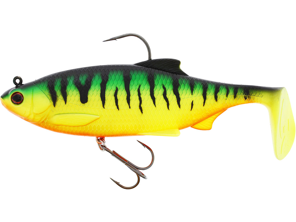 Westin Ricky The Roach Shadtail R 'N R 18 cm (113 g) Softbait Hundimiento - Firetiger