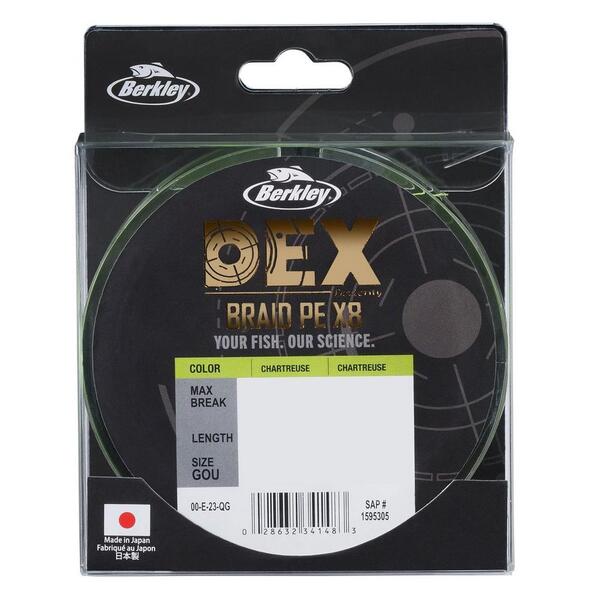 Berkley Dex X8 Pe Línea Trenzada Chartreuse (150 m)