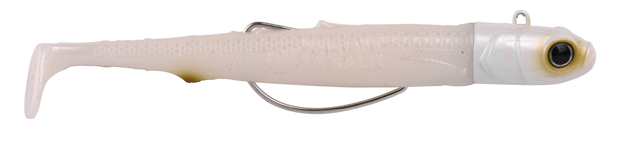 Spro Gutsbait Salt Softbait para Mar 8cm (15g) - White Minnow