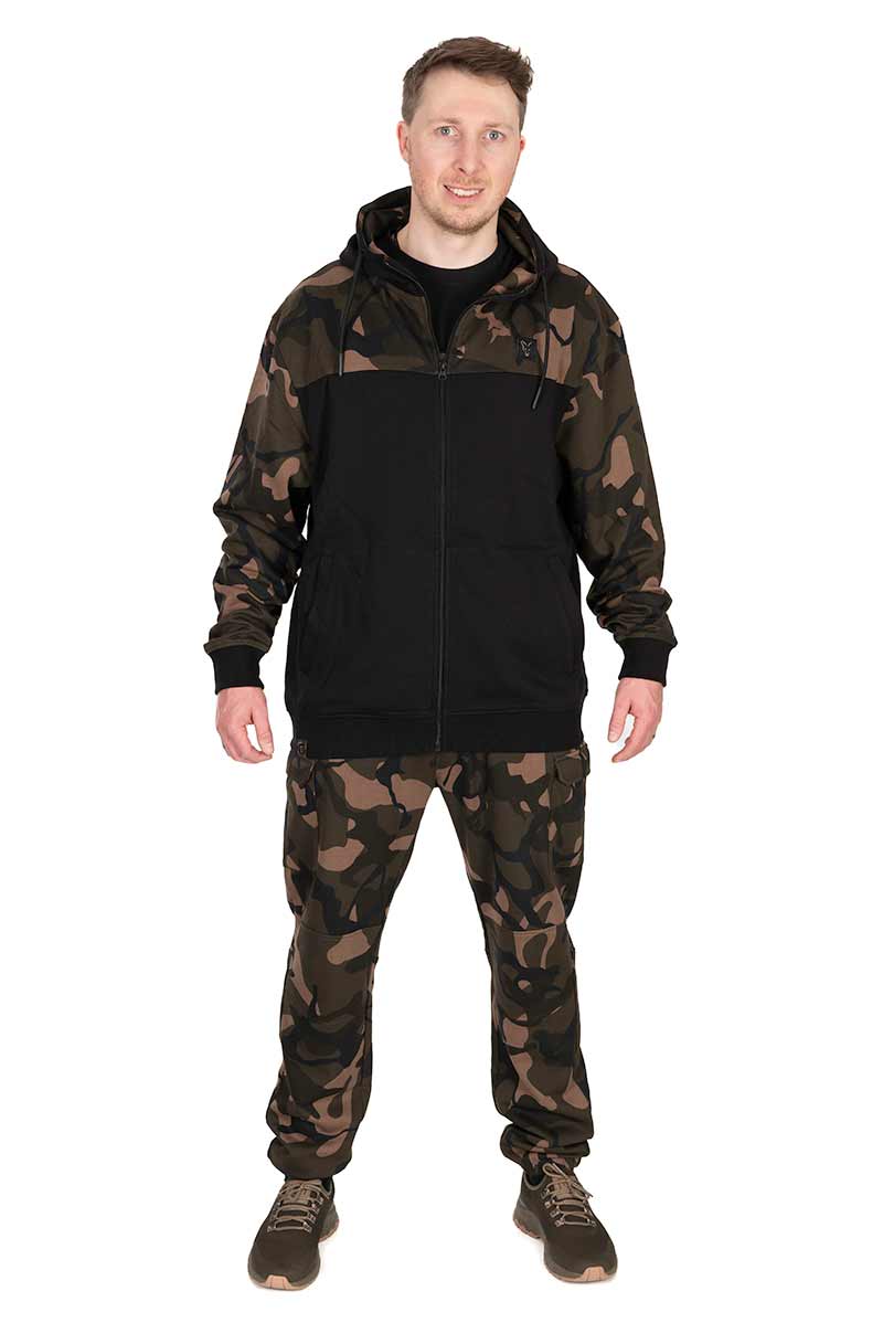 Fox LW Black/Camo Split Hoody con Cremallera