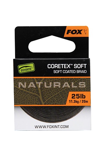 Fox Edges Naturals Coretex Soft Hooklink Material para Bajo de Línea (20m)