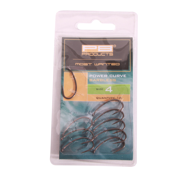 PB Products Power Curve Hook PTFE Sin Púa (10 piezas)