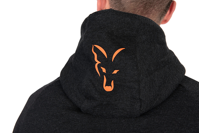 Fox Collection LW Hoody Black & Orange Sweater para Pesca