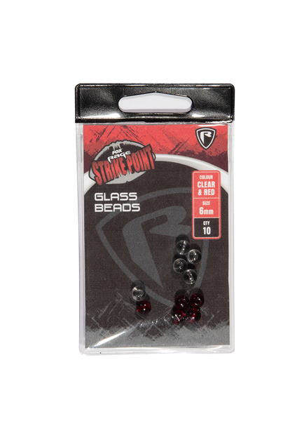 Fox Rage SP 6mm Clear And Red Cuentas de Vidrio (10 piezas)