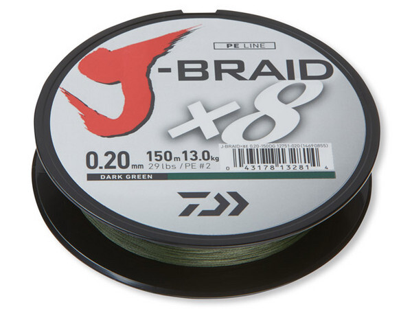 Daiwa J-Braid X8 300m Verde Oscuro