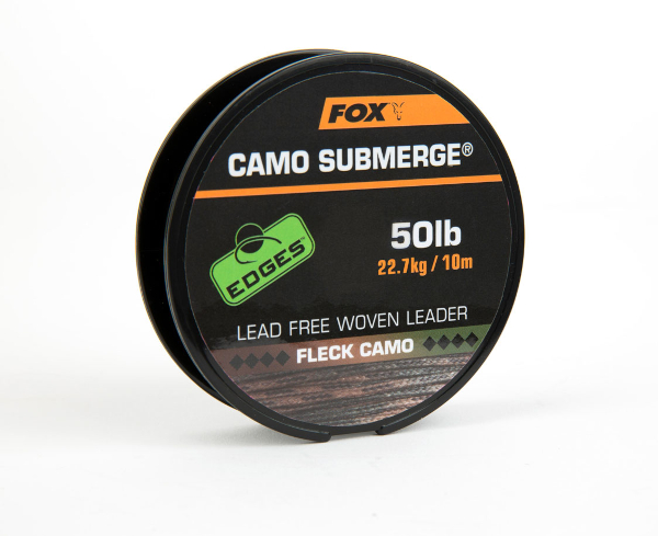 Fox Edges Submerge Camo Sin Plomo Woven Líder - Fox Edges Submerge Camo Sin Plomo Woven Leader 50lb (10m)