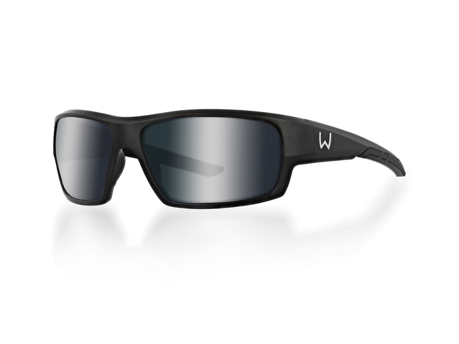 Westin W6 Sport 10 Matte Black Gafas de Sol - LB Brown LM Silver Flash AR Blue