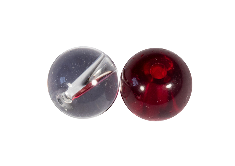 Fox Rage SP 6mm Clear And Red Cuentas de Vidrio (10 piezas)