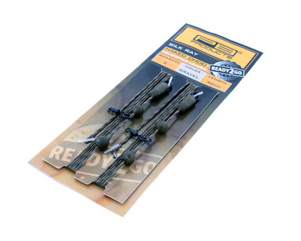 PB Products Ready2Go Silk Ray Naked Chod/Heli Líder 90cm (2 piezas)