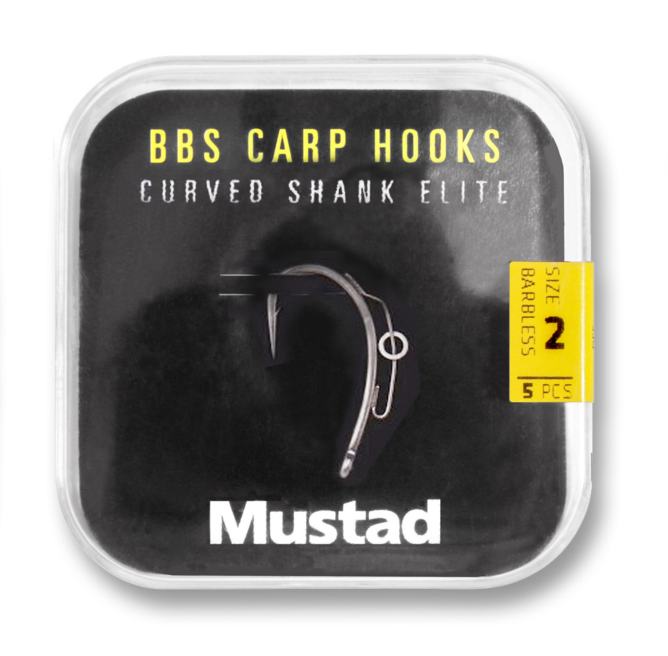 Mustad BBS 30 Carp Hooks Barbless Pack Anzuelos para Carpa (6 paquetes + Multi Box)